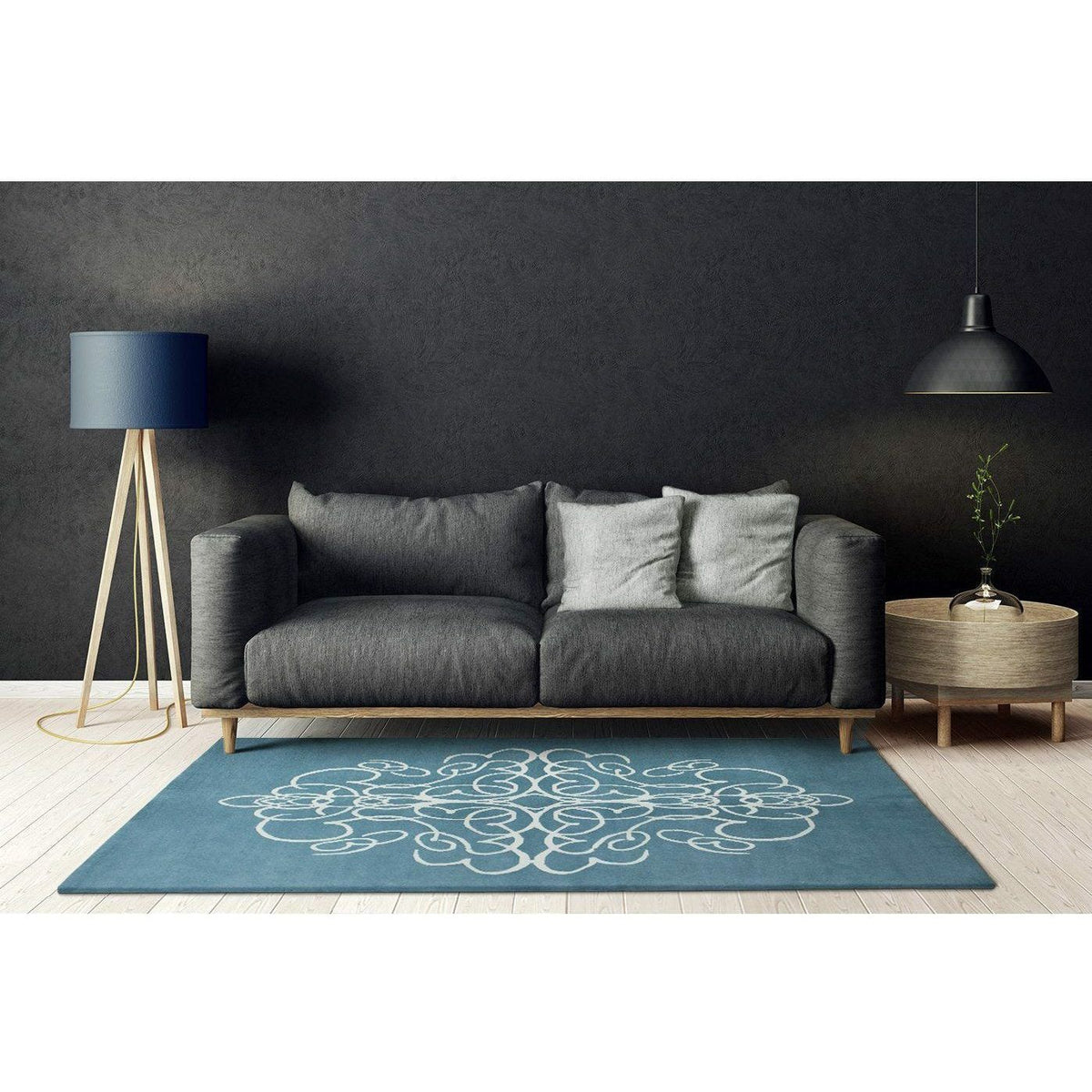 Take a Chance on Me Aqua handknotted tibetan 60 knot Organic Weave Shop 