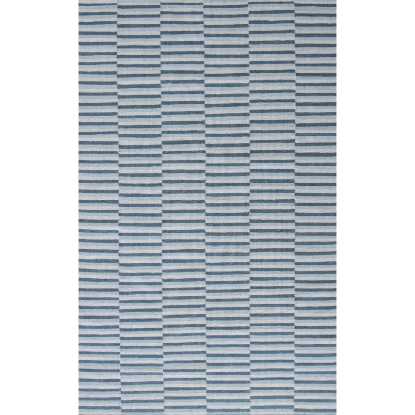 Tate Wool Flatweave Blue wool flatweave Organic Weave Shop 6x9 