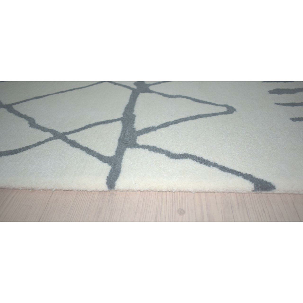 Rebel Chance Wool Ivory/Charcoal 6x9 handtufted wool Organic Weave Shop 