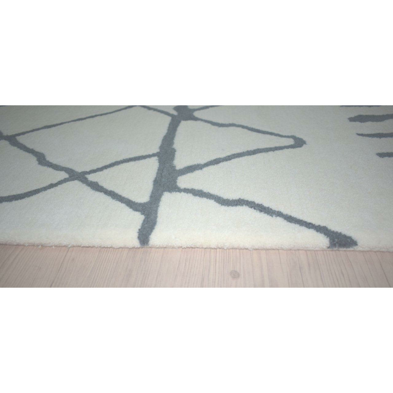 Rebel Chance Wool Ivory/Charcoal 6x9 handtufted wool Organic Weave Shop 